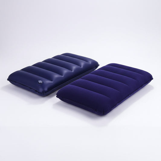 Ultra-Compact Flocked Outdoor Pillow – Inflatable Beach/Camping/Nap Pillow
