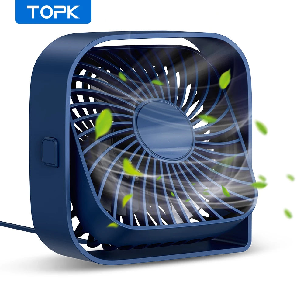 4.8" Mini Portable USB Desk Fan | Ultra-Quiet 360° Airflow