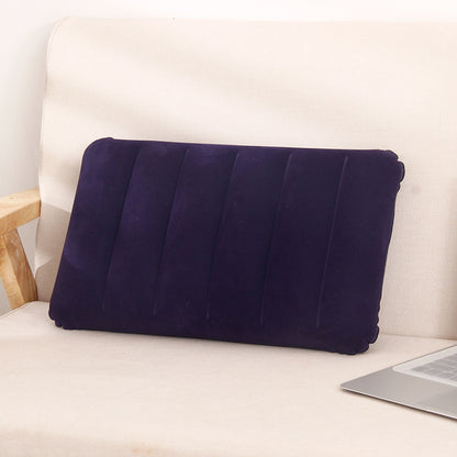 Ultra-Compact Flocked Outdoor Pillow – Inflatable Beach/Camping/Nap Pillow
