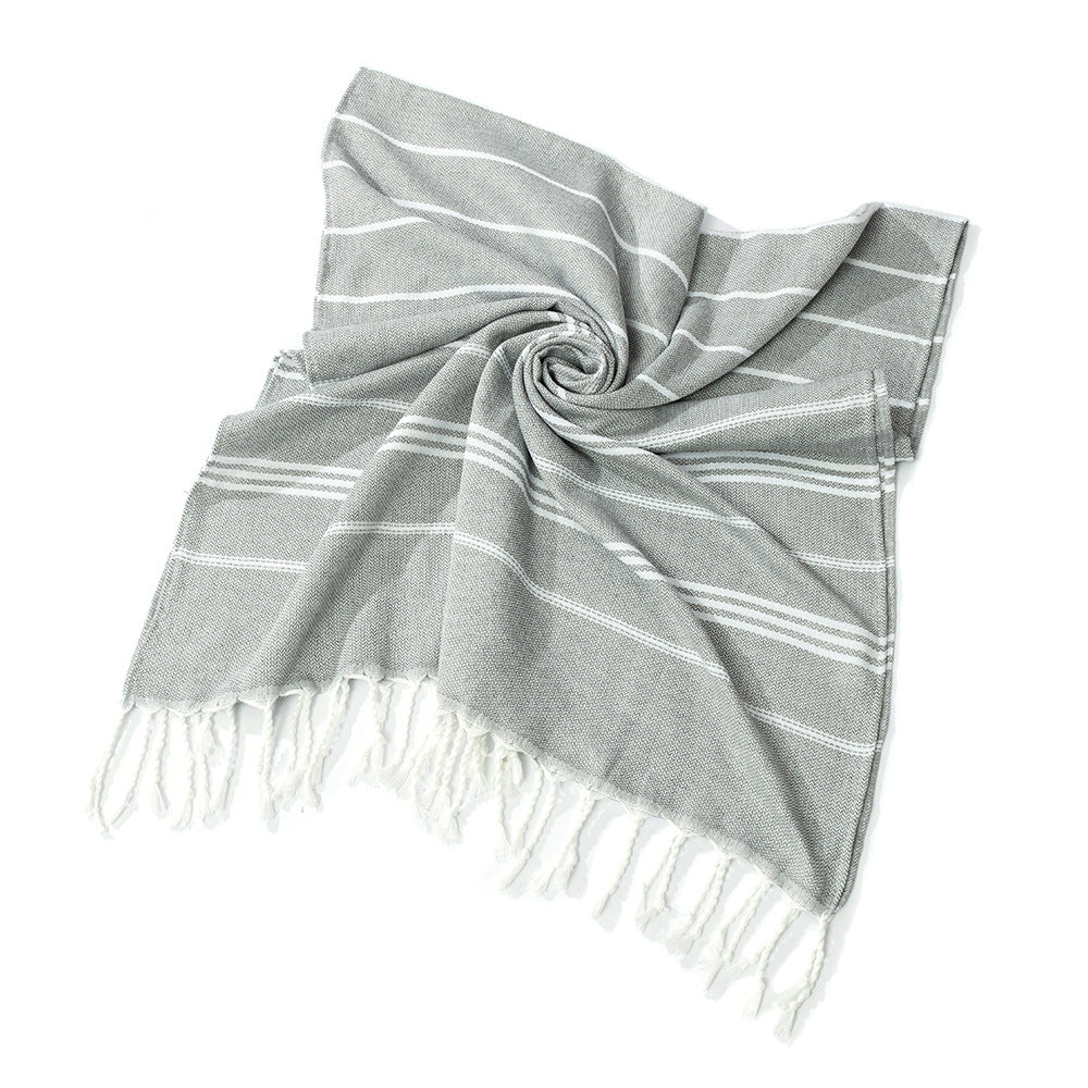 The Aegean Striped Turkish Beach Towel – Quick-Dry & Lightweight (90x180cm)