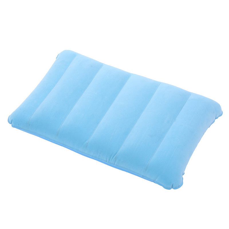 Ultra-Compact Flocked Outdoor Pillow – Inflatable Beach/Camping/Nap Pillow