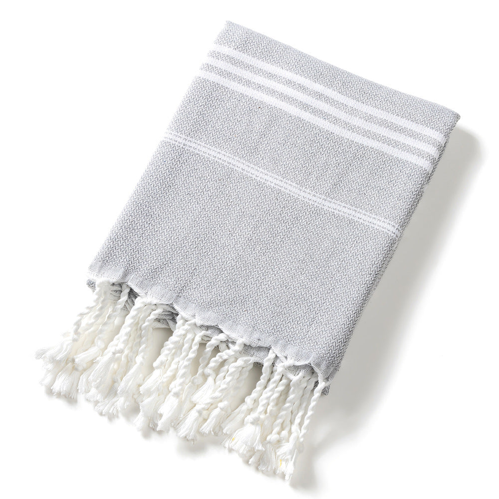 The Aegean Striped Turkish Beach Towel – Quick-Dry & Lightweight (90x180cm)