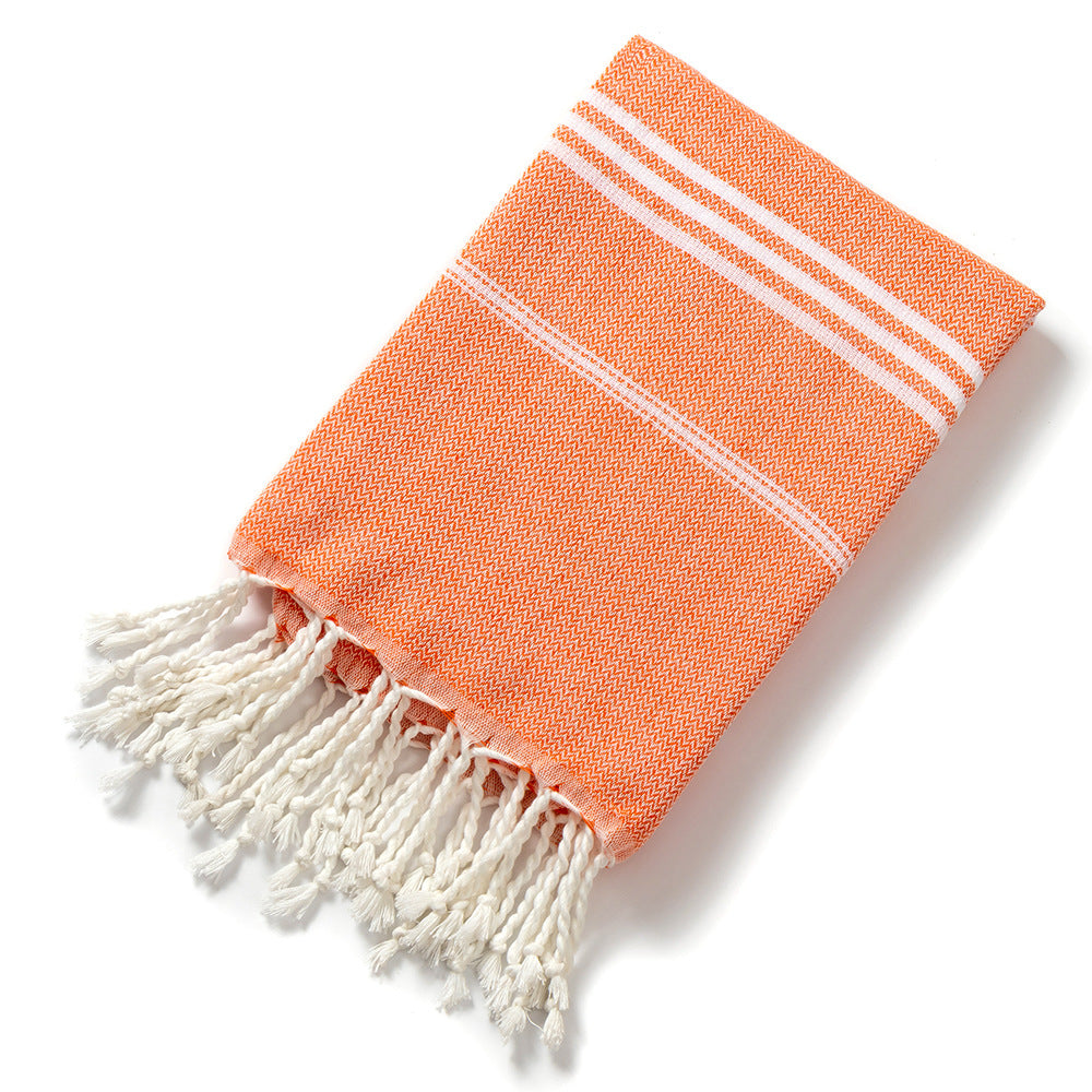 The Aegean Striped Turkish Beach Towel – Quick-Dry & Lightweight (90x180cm)