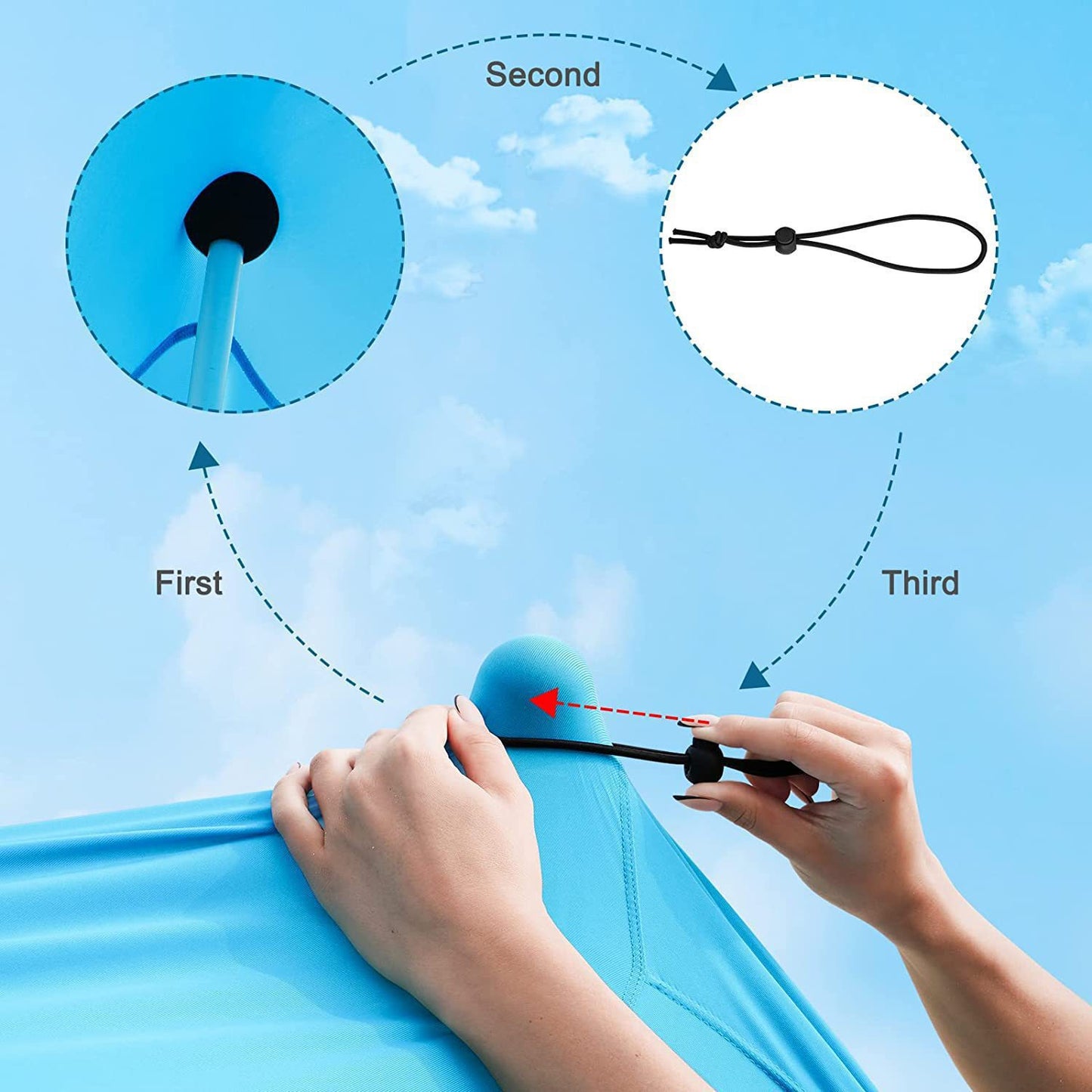Oversized Lycra Beach Canopy Sunshade – Wind-Resistant Family Tent