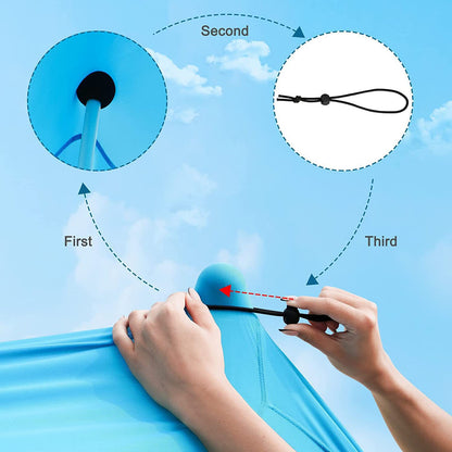Oversized Lycra Beach Canopy Sunshade – Wind-Resistant Family Tent