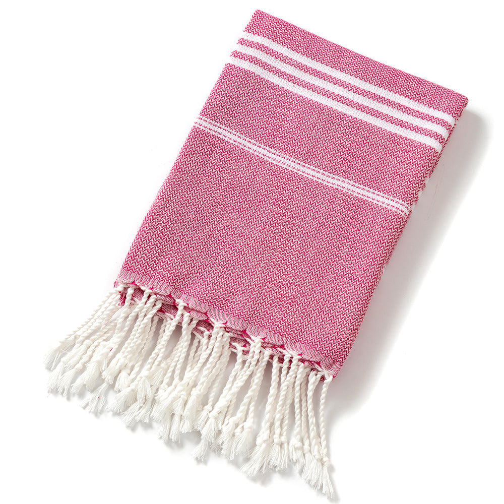 The Aegean Striped Turkish Beach Towel – Quick-Dry & Lightweight (90x180cm)