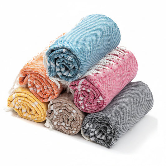 The Aegean Striped Turkish Beach Towel – Quick-Dry & Lightweight (90x180cm)