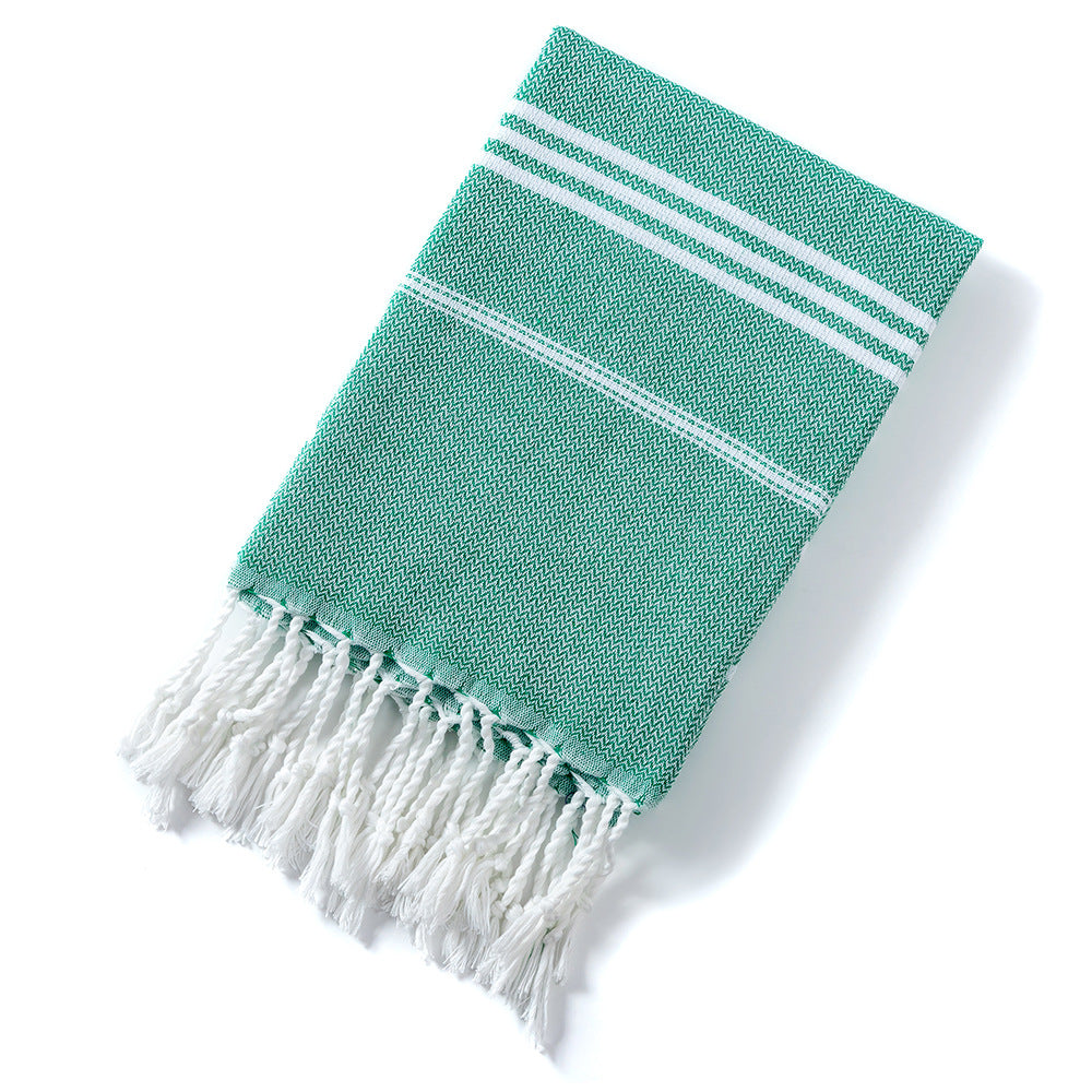 The Aegean Striped Turkish Beach Towel – Quick-Dry & Lightweight (90x180cm)