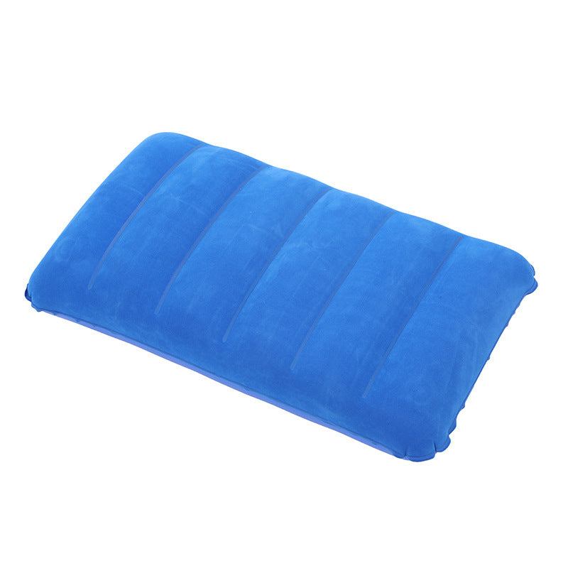 Ultra-Compact Flocked Outdoor Pillow – Inflatable Beach/Camping/Nap Pillow