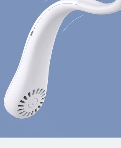 Mini Neck Mounted Fan Portable Bladeless Neck Rechargeable Air Cooler 3 Speed Mini Summer Sports Fan Outdoor Long endur