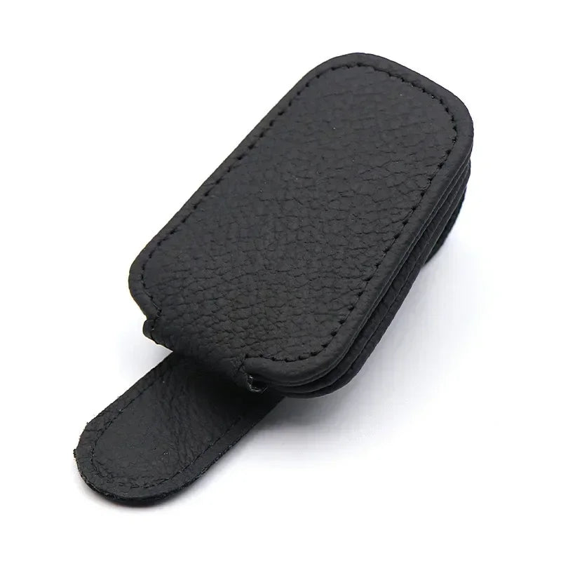 Sunglasses Holder Suitable for Car Sunshades Magnetic Leather Sunglasses Clip and Ticket Clip Car Sunshade Accessories