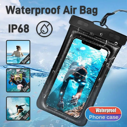 Floating Waterproof Airbag Outdoor Swimming Bag Phone Case