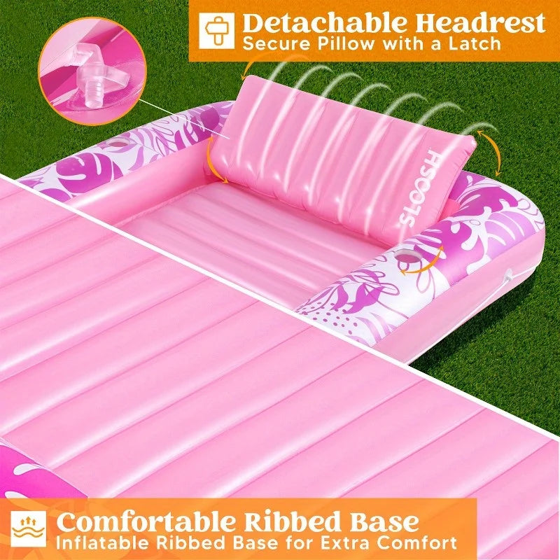 The Sunbather Inflatable Tanning Pool - Pink