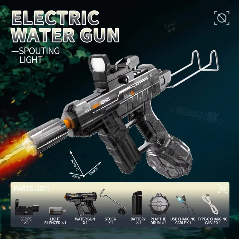 High Pressure Electric Automatic Burst Water Gun Summer Toy