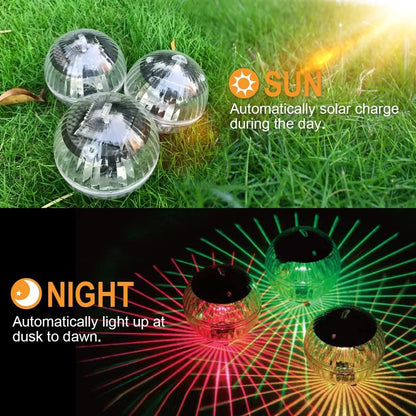 Waterproof Solar Floating Pool Lights – Color-Changing LED Glow Globes for Swimming Pools, Ponds, Backyards, and Outdoor Decor