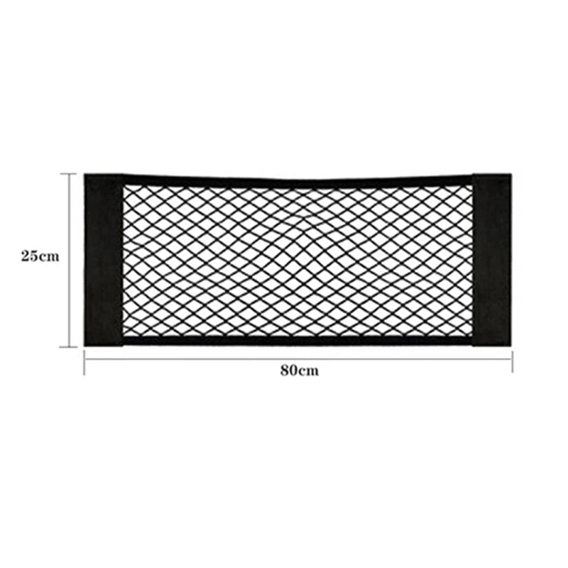 Mesh Pocket Car Seat Back Organizer Trunk Elastic String Net Portable Storage Bag