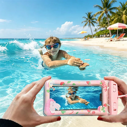 Cartoon Design Waterproof Floating Phone Pouch Underwater Photography Dry Bag