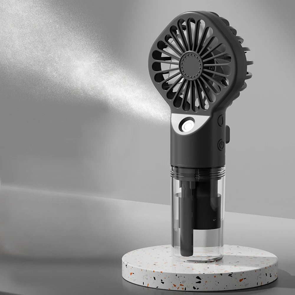 Portable Handheld Spray Fan Mini USB Rechargeable Fan Outdoor Small