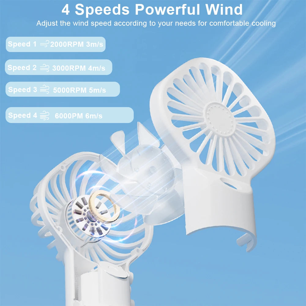 Portable Handheld Spray Fan Mini USB Rechargeable Fan Outdoor Small