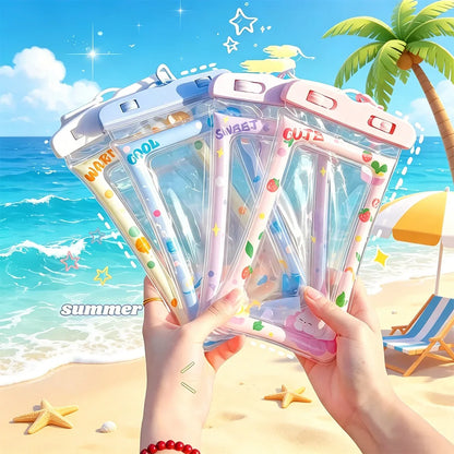Cartoon Design Waterproof Floating Phone Pouch Underwater Photography Dry Bag