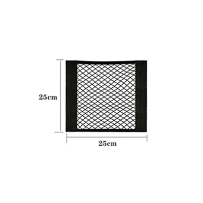 Mesh Pocket Car Seat Back Organizer Trunk Elastic String Net Portable Storage Bag