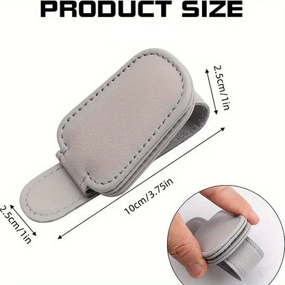 Sunglasses Holder Suitable for Car Sunshades Magnetic Leather Sunglasses Clip and Ticket Clip Car Sunshade Accessories