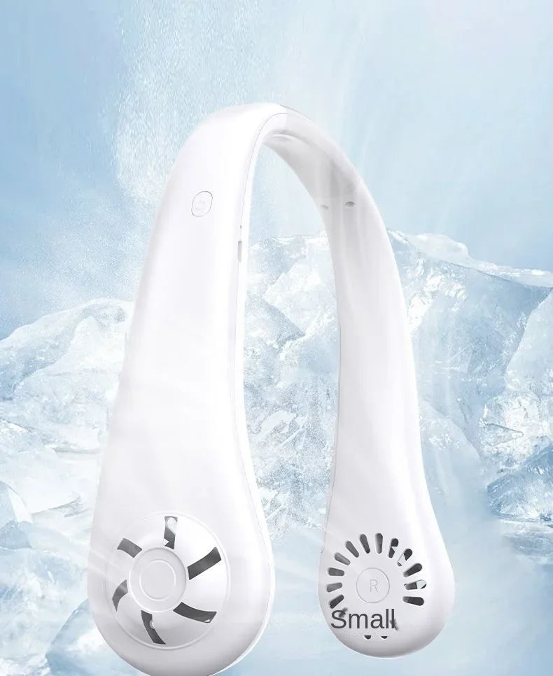 Mini Neck Mounted Fan Portable Bladeless Neck Rechargeable Air Cooler 3 Speed Mini Summer Sports Fan Outdoor Long endur
