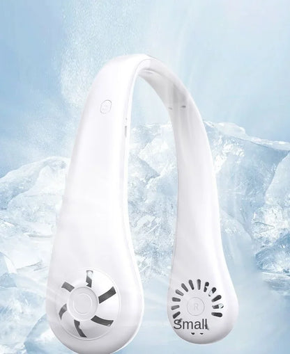Mini Neck Mounted Fan Portable Bladeless Neck Rechargeable Air Cooler 3 Speed Mini Summer Sports Fan Outdoor Long endur