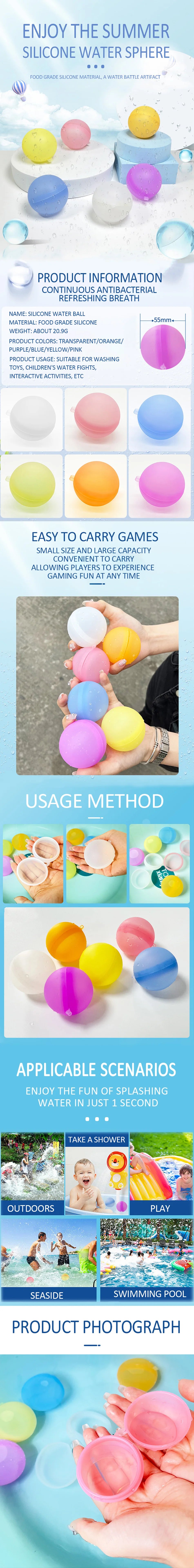 Reusable Silicone Water Balloons | Quick-Fill Self-Sealing Splash Balls
