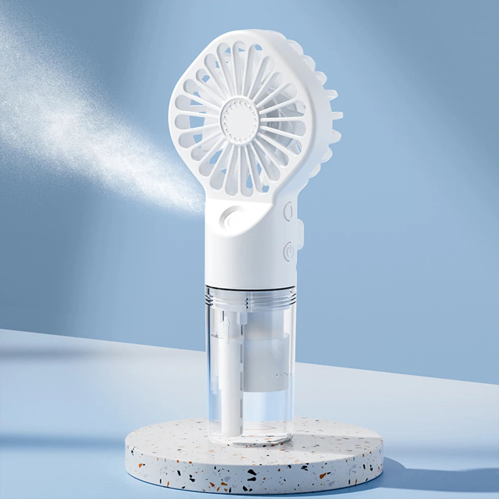 Portable Handheld Spray Fan Mini USB Rechargeable Fan Outdoor Small