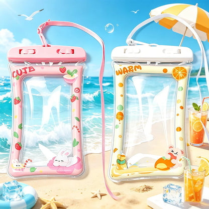 Cartoon Design Waterproof Floating Phone Pouch Underwater Photography Dry Bag