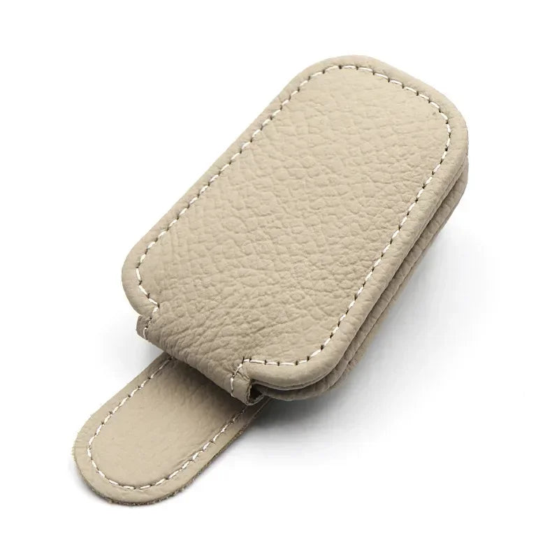 Sunglasses Holder Suitable for Car Sunshades Magnetic Leather Sunglasses Clip and Ticket Clip Car Sunshade Accessories