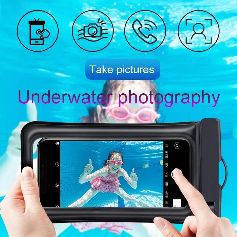 Floating Waterproof Airbag Outdoor Swimming Bag Phone Case