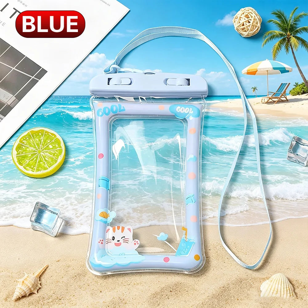 Cartoon Design Waterproof Floating Phone Pouch Underwater Photography Dry Bag
