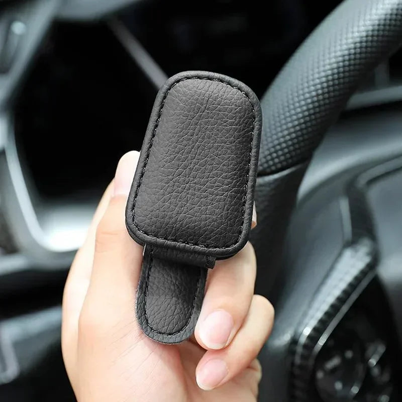 Sunglasses Holder Suitable for Car Sunshades Magnetic Leather Sunglasses Clip and Ticket Clip Car Sunshade Accessories