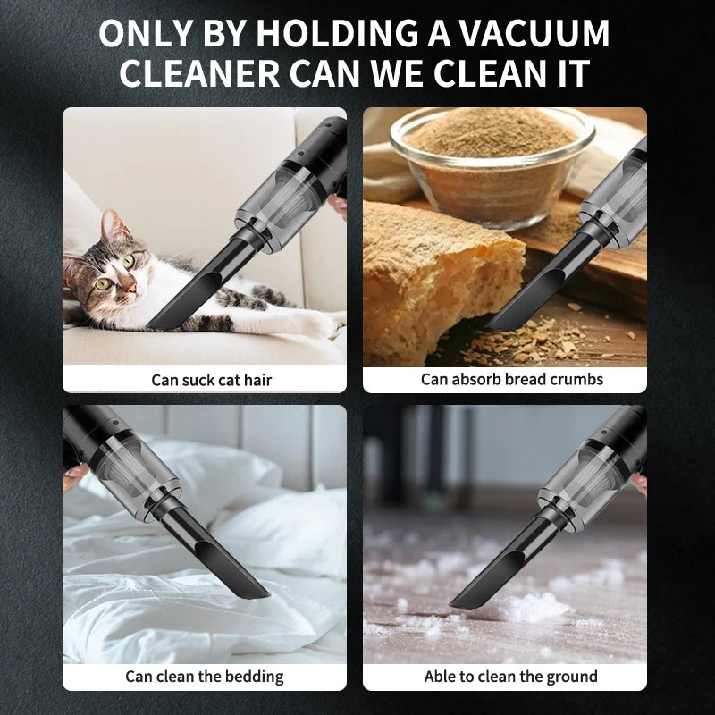5-in-1 Handheld Cordless Car Vacuum & Air Blower (15,000PA)