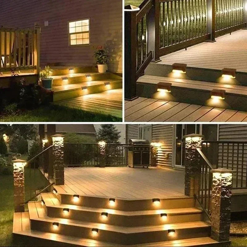 Waterproof Solar Deck & Step Lights – Outdoor LED Stair Lamp Multi-Pack for Patios, Pathways, Fences, and Backyard Garden Decor