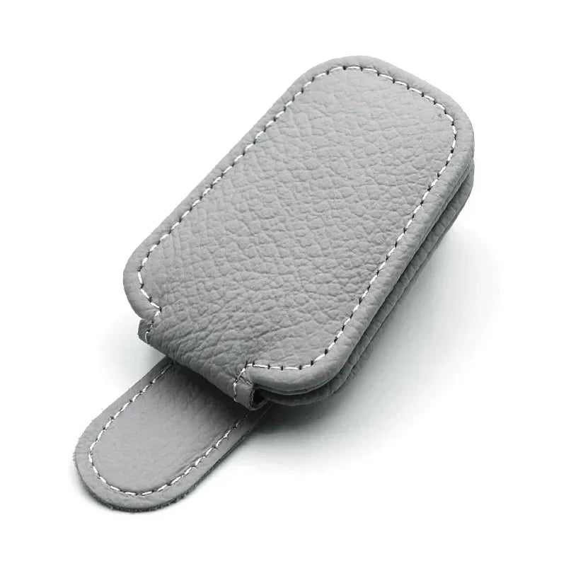 Sunglasses Holder Suitable for Car Sunshades Magnetic Leather Sunglasses Clip and Ticket Clip Car Sunshade Accessories