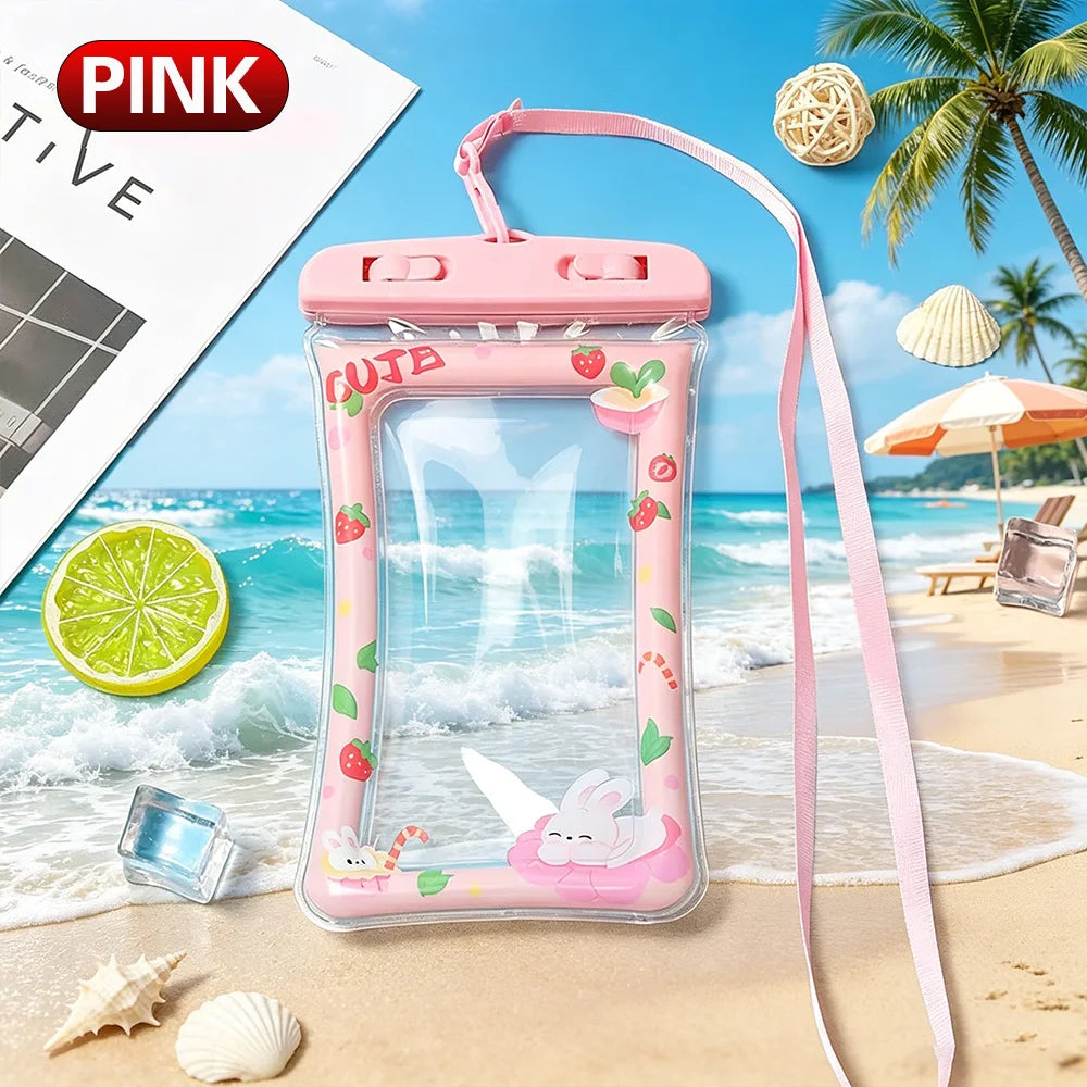 Cartoon Design Waterproof Floating Phone Pouch Underwater Photography Dry Bag